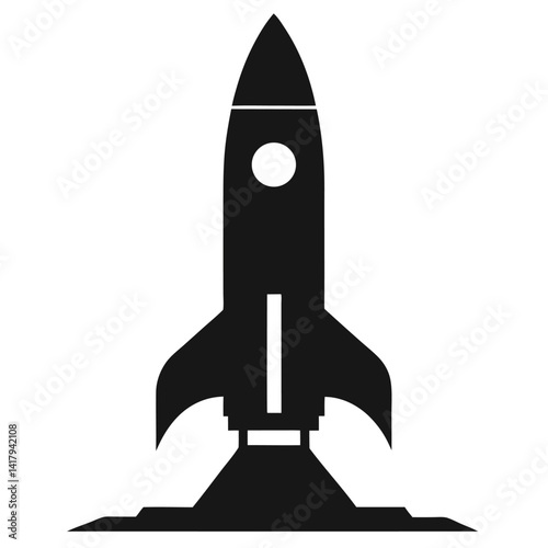 rocket launchpad vector outline