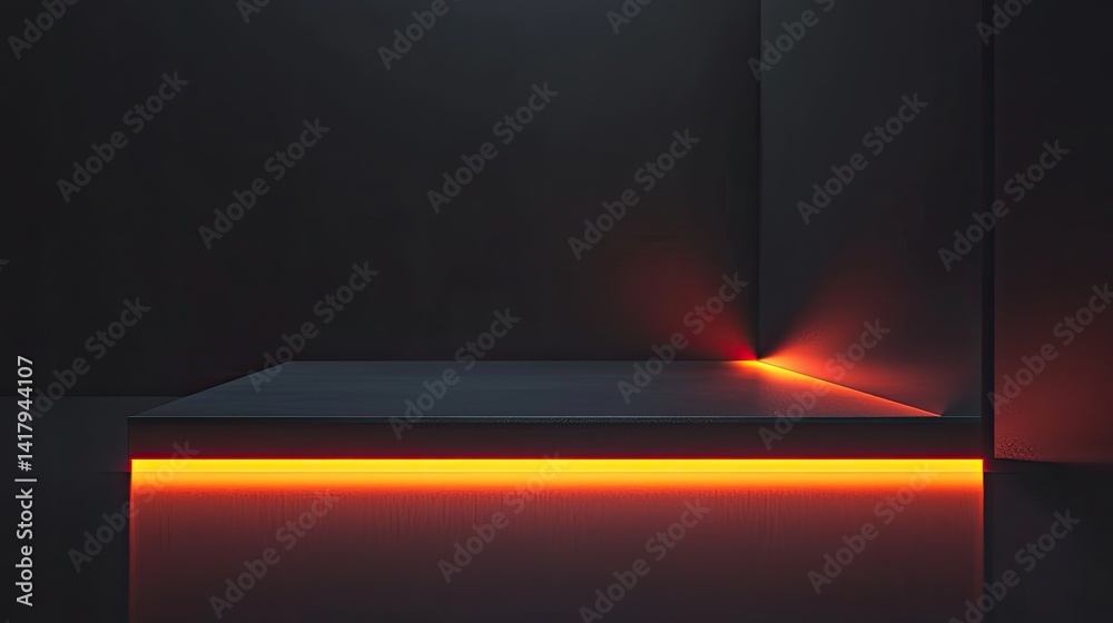 Minimalist black background with subtle diagonal gradients and light reflections
