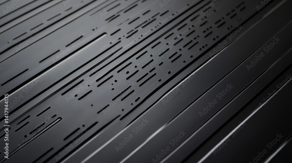 Minimal diagonal matte black pattern, perfect for technology and high-end product mockups.