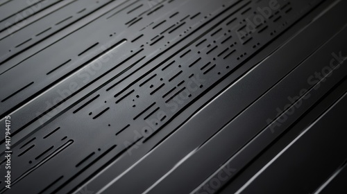 Obraz na płótnie Minimal diagonal matte black pattern, perfect for technology and high-end product mockups. w salonie