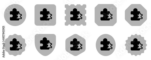 Editable puzzle game, puzzle pieces vector icon. Video game, game elements. Part of a big icon set family. Perfect for web and app interfaces, presentations, infographics, etc