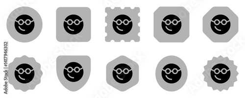 Editable smart glasses expression emoticon vector icon. Part of a big icon set family. Part of a big icon set family. Perfect for web and app interfaces, presentations, infographics, etc