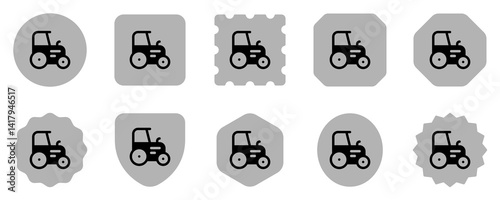 Editable tractor vector icon. Farming, transportation, vehicle, agriculture. Part of a big icon set family. Perfect for web and app interfaces, presentations, infographics, etc