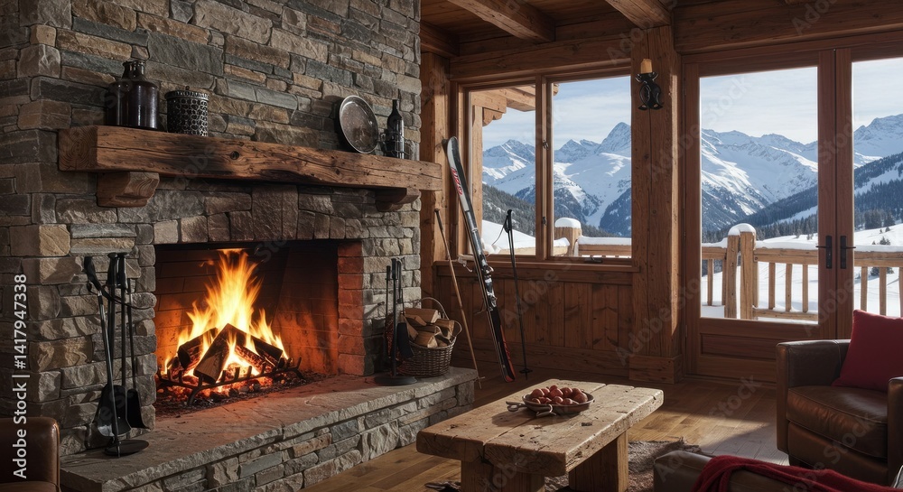 Cozy Mountain Lodge Interior Photo Cozy Mountain Lodge Interior Photo