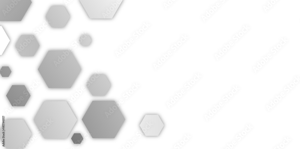 Geometric technology white hexagon background. Abstract vector illustration Science technology and medical concept hexagon on transparent background. Geometric technology white hexagon background. Abstract vector illustration Science technology and medical concept hexagon on transparent background.