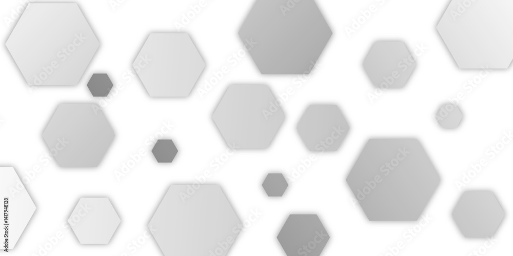 Geometric technology white hexagon background. Abstract vector illustration Science technology and medical concept hexagon on transparent background. Geometric technology white hexagon background. Abstract vector illustration Science technology and medical concept hexagon on transparent background.