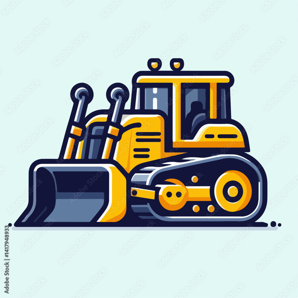 Fototapeta premium bulldozer vector illustration