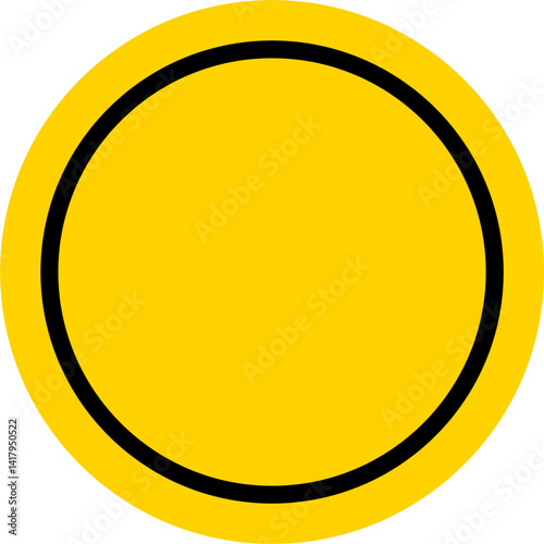 Yellow Black Street Sign with Frame