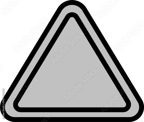 Triangle Shape Caution Sign Blank Frame Design
