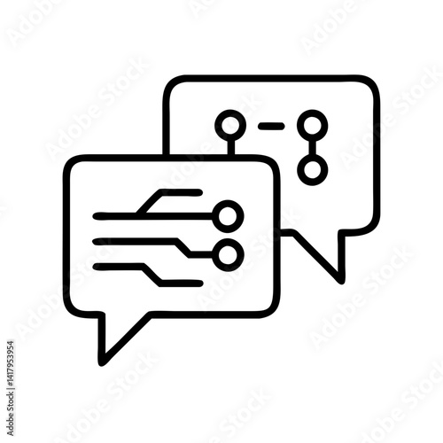 Chat technology communication network digital data conversation connection dialogue online system ai tech 90