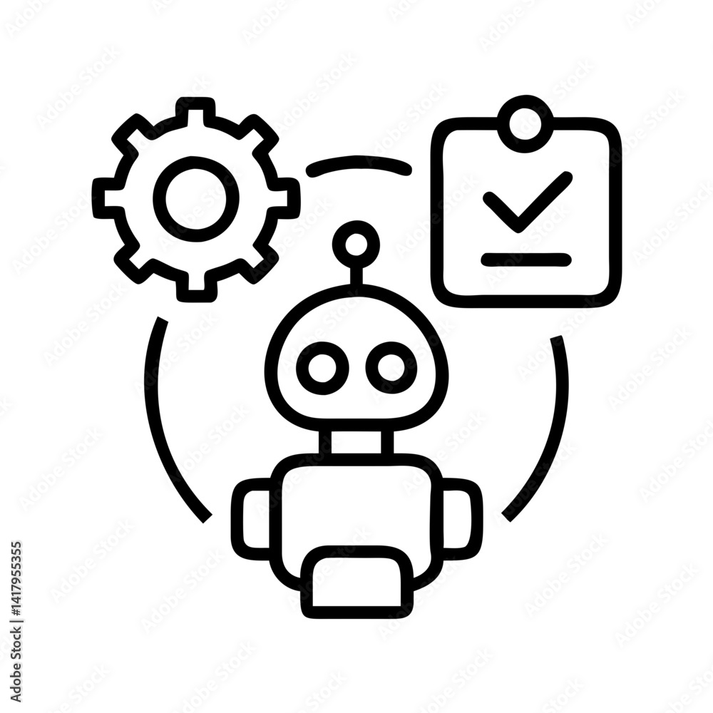 Automation robot machine learning artificial intelligence task management process gear check Automation robot machine learning artificial intelligence task management process gear check