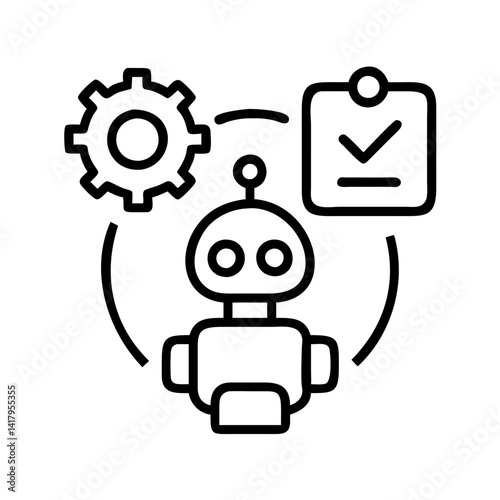 Automation robot machine learning artificial intelligence task management process gear check