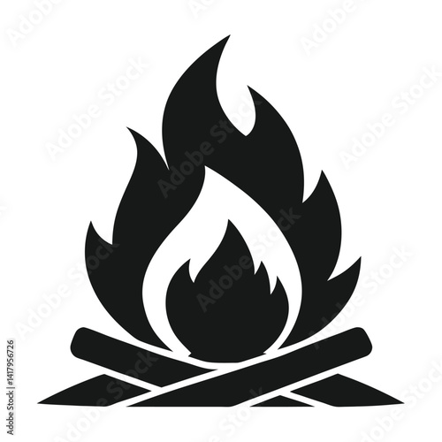 campfire bonfire vector graphic