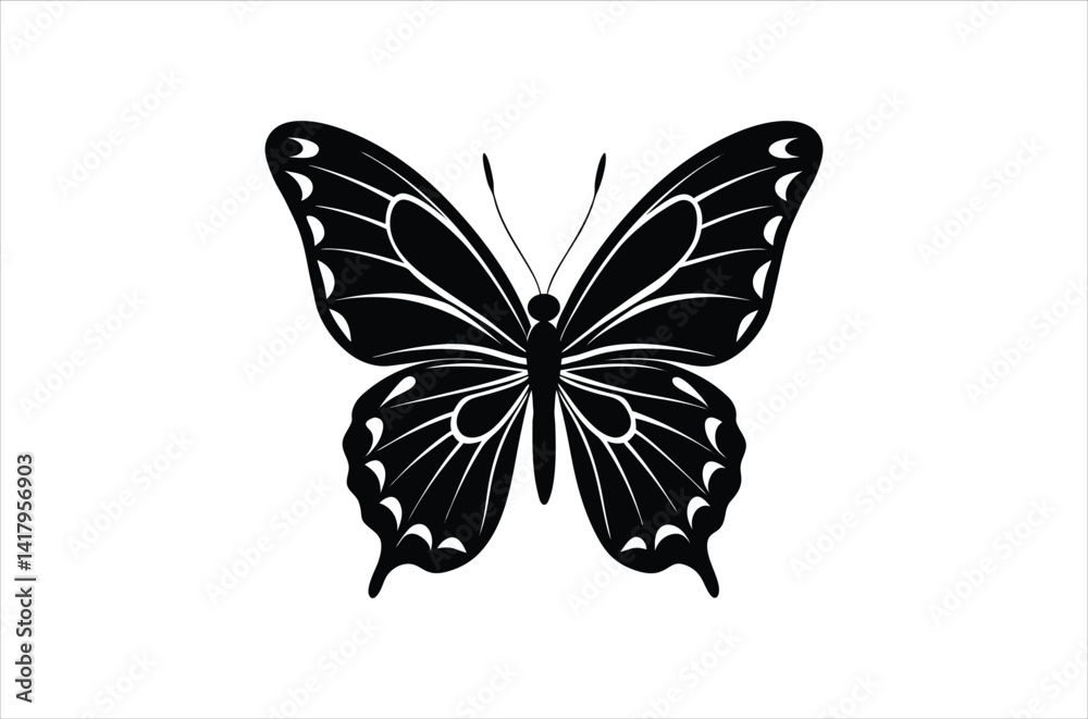 Silhouette of butterfly, Set of butterflies cartoon of different shapes, Monochrome vector illustration, Collection of Hand Drawn Butterfly icons on white background. Silhouette of butterfly, Set of butterflies cartoon of different shapes, Monochrome vector illustration, Collection of Hand Drawn Butterfly icons on white background.
