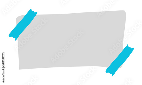 blank paper with blue ribbon