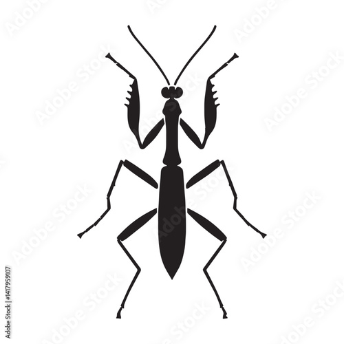 Graceful Stick Insect silhouette, a true marvel of nature’s design – Stick Insect illustration – Stick Insect vector – Insect silhouette

