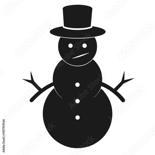 snowman winter figure silhouette