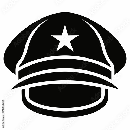 black hat on white background