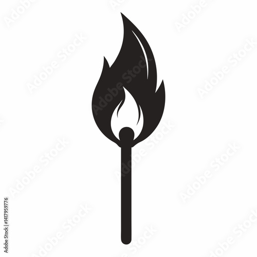 set of burning match