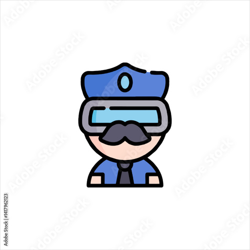 set of funny cartoon superhero