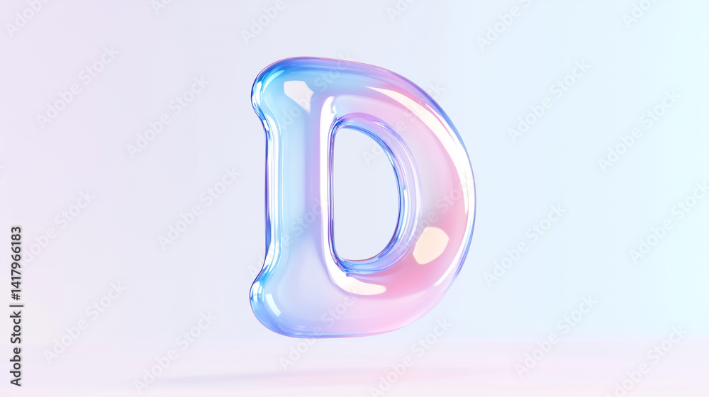 A translucent, bubble-like letter A translucent, bubble-like letter