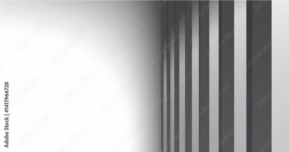 A vector illustration of a portion of a FF8282 wall with a series of angled, recessed panels along the right side. The panels create a geometric pattern of converging lines and varying shades of gray A vector illustration of a portion of a FF8282 wall with a series of angled, recessed panels along the right side. The panels create a geometric pattern of converging lines and varying shades of gray