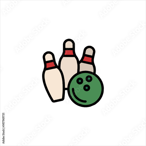 bowling ball and pins