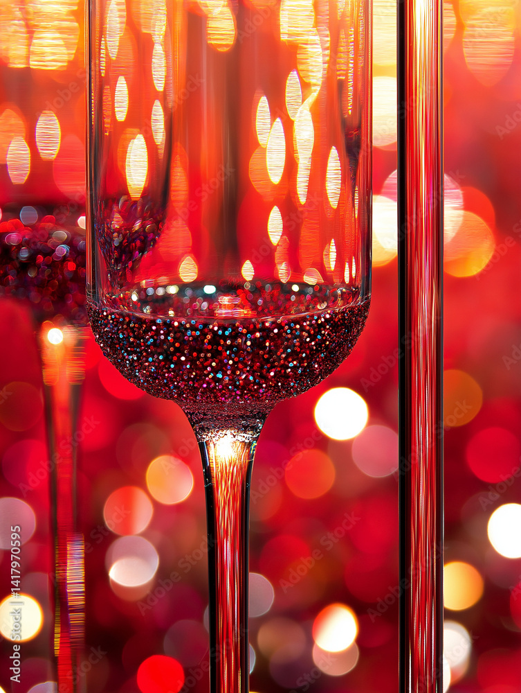 An abstract image featuring birthday and party elements close up in vibrant colors.
