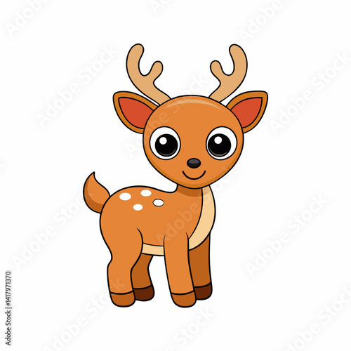 Wallpaper Mural Animal reindeer silhouette vector illustrator  Torontodigital.ca