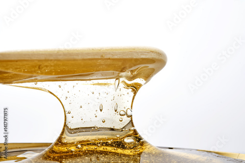 Photo of a sugar paste for depilation hair removal procedure. Texture.
