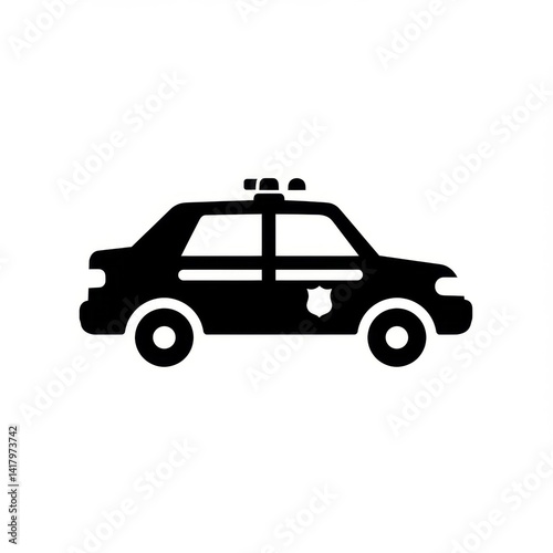 Police Car Glyph Icon