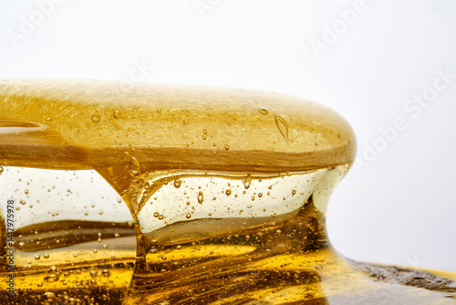 Photo of a sugar paste for depilation hair removal procedure. Texture.