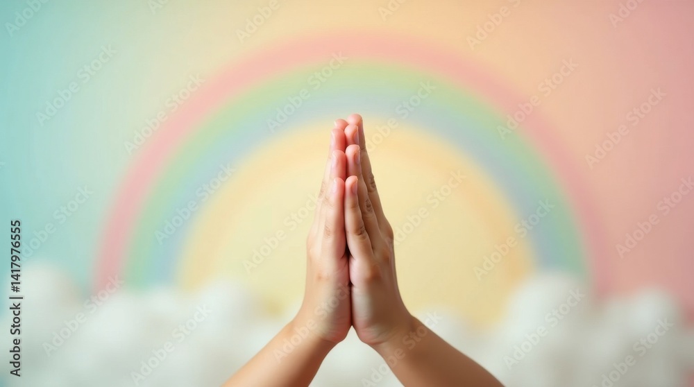 Day of pray hands united in spiritual reflection tranquil environment vibrant background inspiring perspective Day of pray hands united in spiritual reflection tranquil environment vibrant background inspiring perspective
