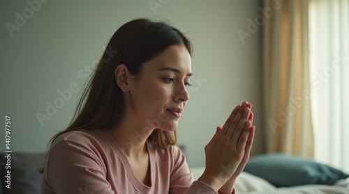 Day of pray personal reflection home intimate moment indoor spiritual connection