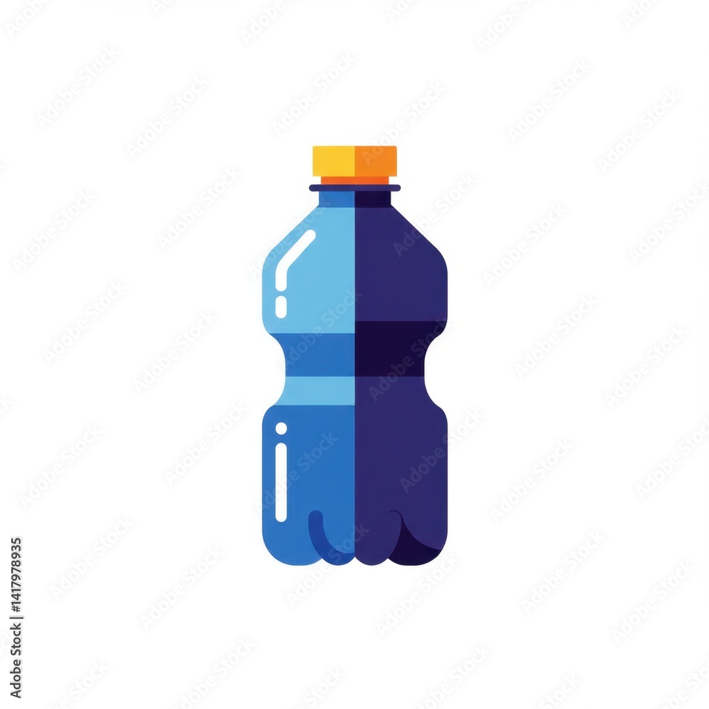 Stylized Vector Illustration of a Plastic Bottle Icon Stylized Vector Illustration of a Plastic Bottle Icon
