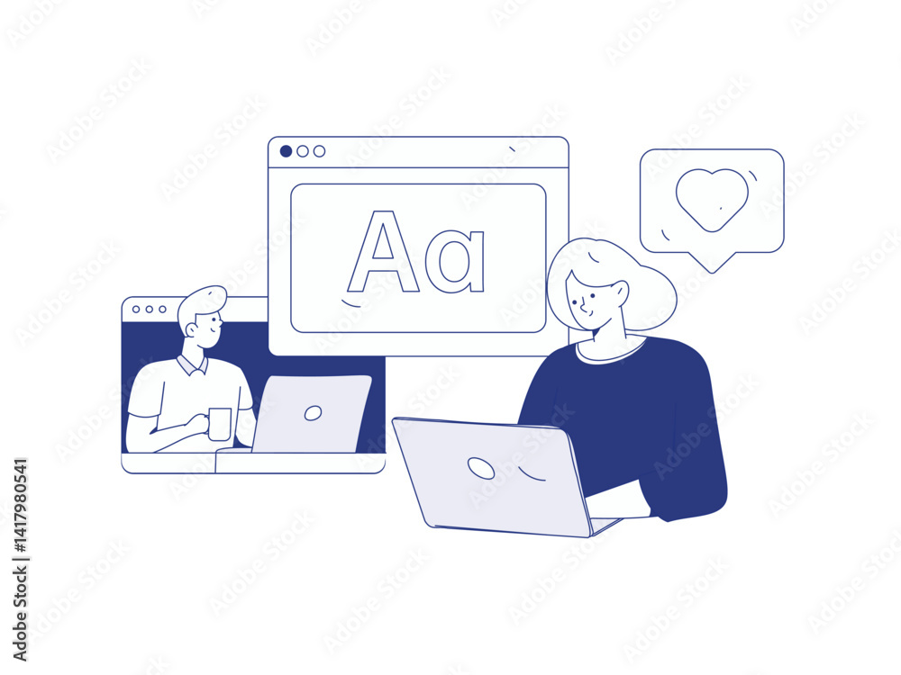 Flat vector illustration of business people operating work scene
Flat vector illustration of business people operating work scene