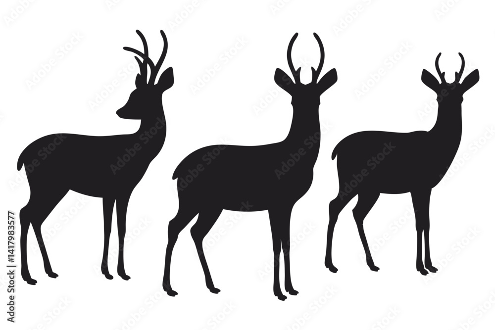 Obraz premium deer silhouette vector