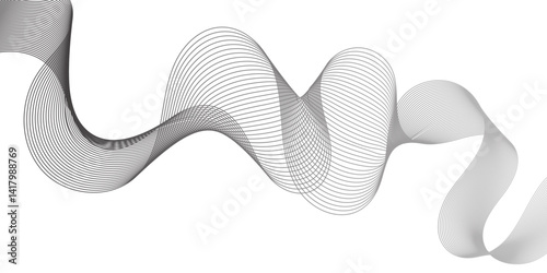 Curve wave seamless pattern.Abstract background with wave and curve line. 