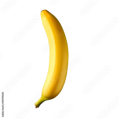 A single pic banana on transparent background top view