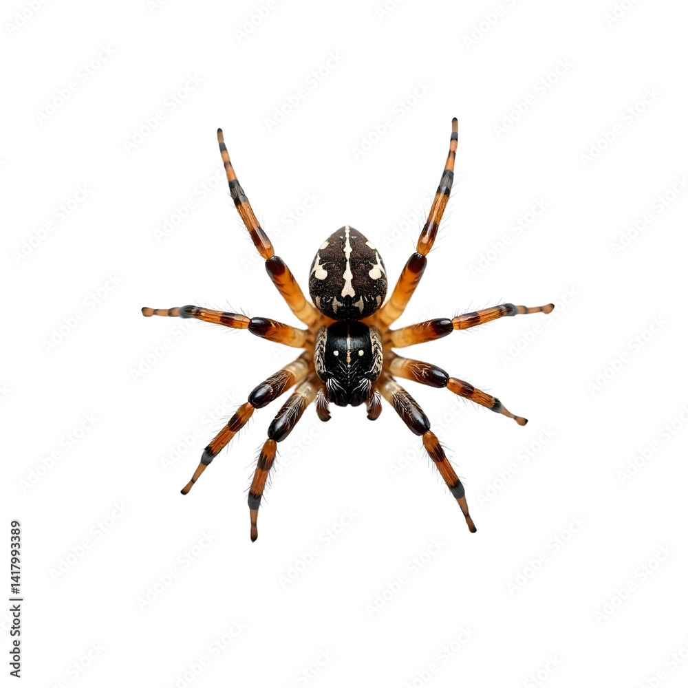 A single spider on transparent background A single spider on transparent background
