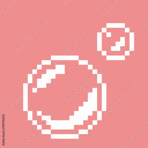 soap bubbles in pixel art