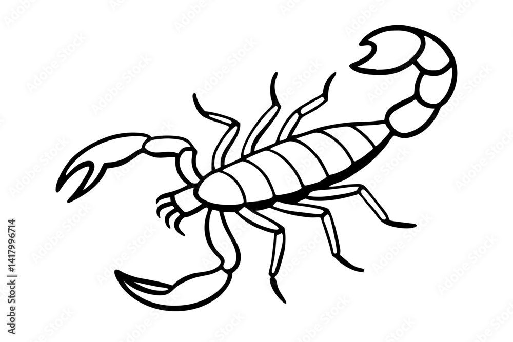 Fototapeta premium scorpion silhouette vector