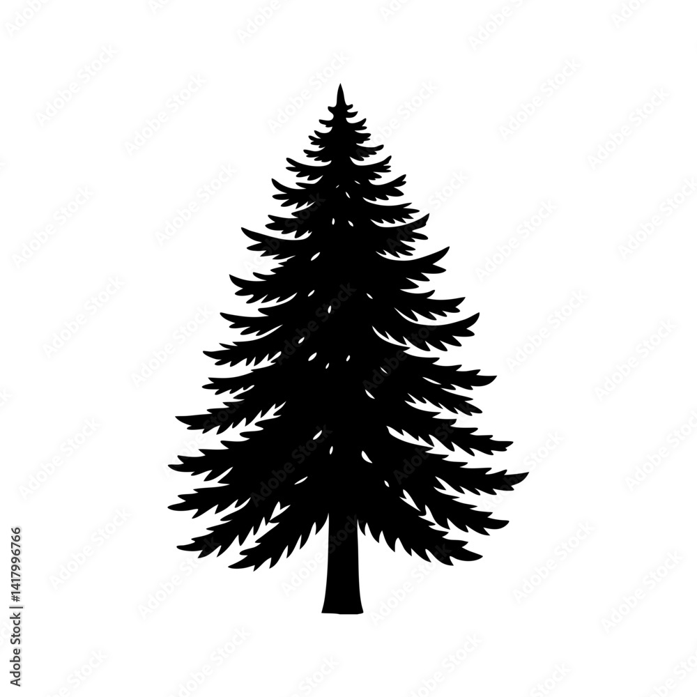 Pine Tree Silhouette vector illustration Pine Tree Silhouette vector illustration