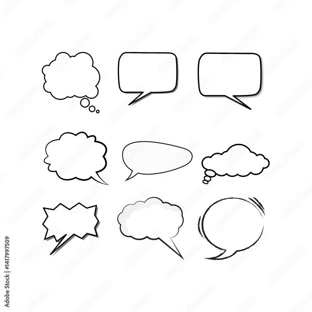 Fototapeta premium set of speech bubbles