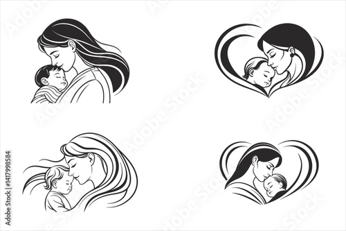 baby and mother