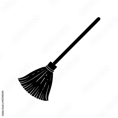 Broom Silhouette vector illustration