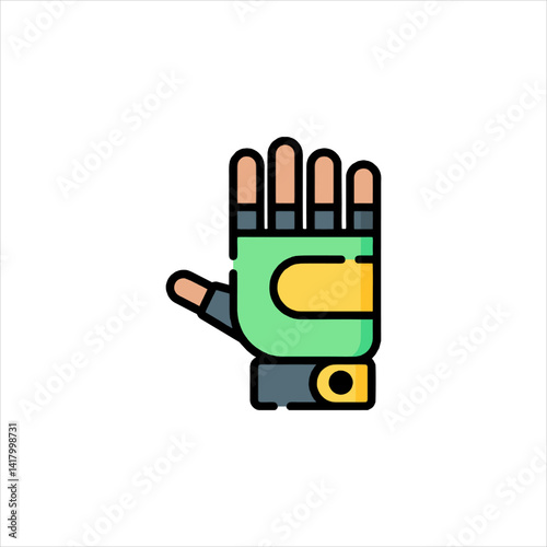 vector illustration of a green robot