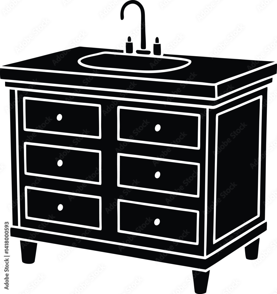 chest of drawers vector illustration chest of drawers vector illustration