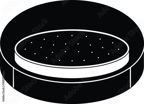 black caviar on a white background