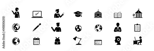 Online Learning & Education Icons
